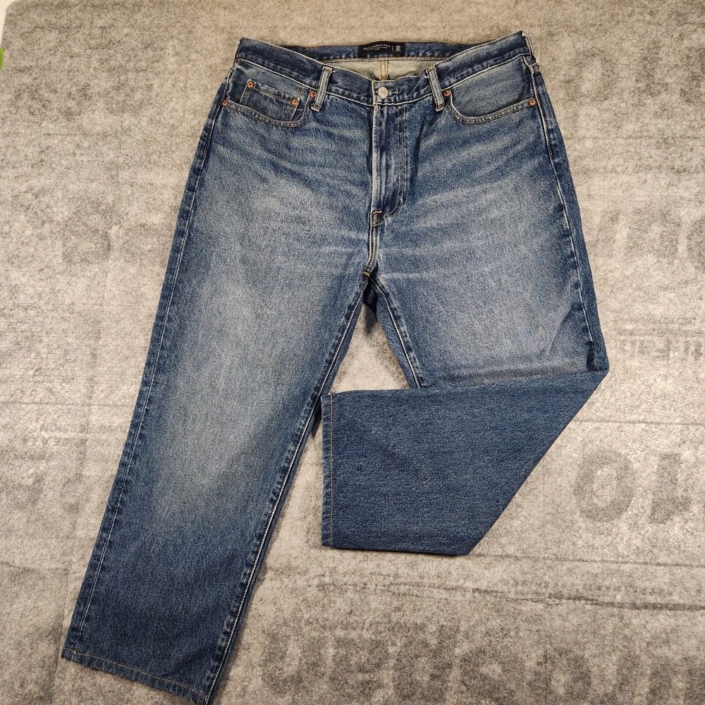 abercrombie fitch Jeans women's 36x24.5 Blue Demin boot leg high rise